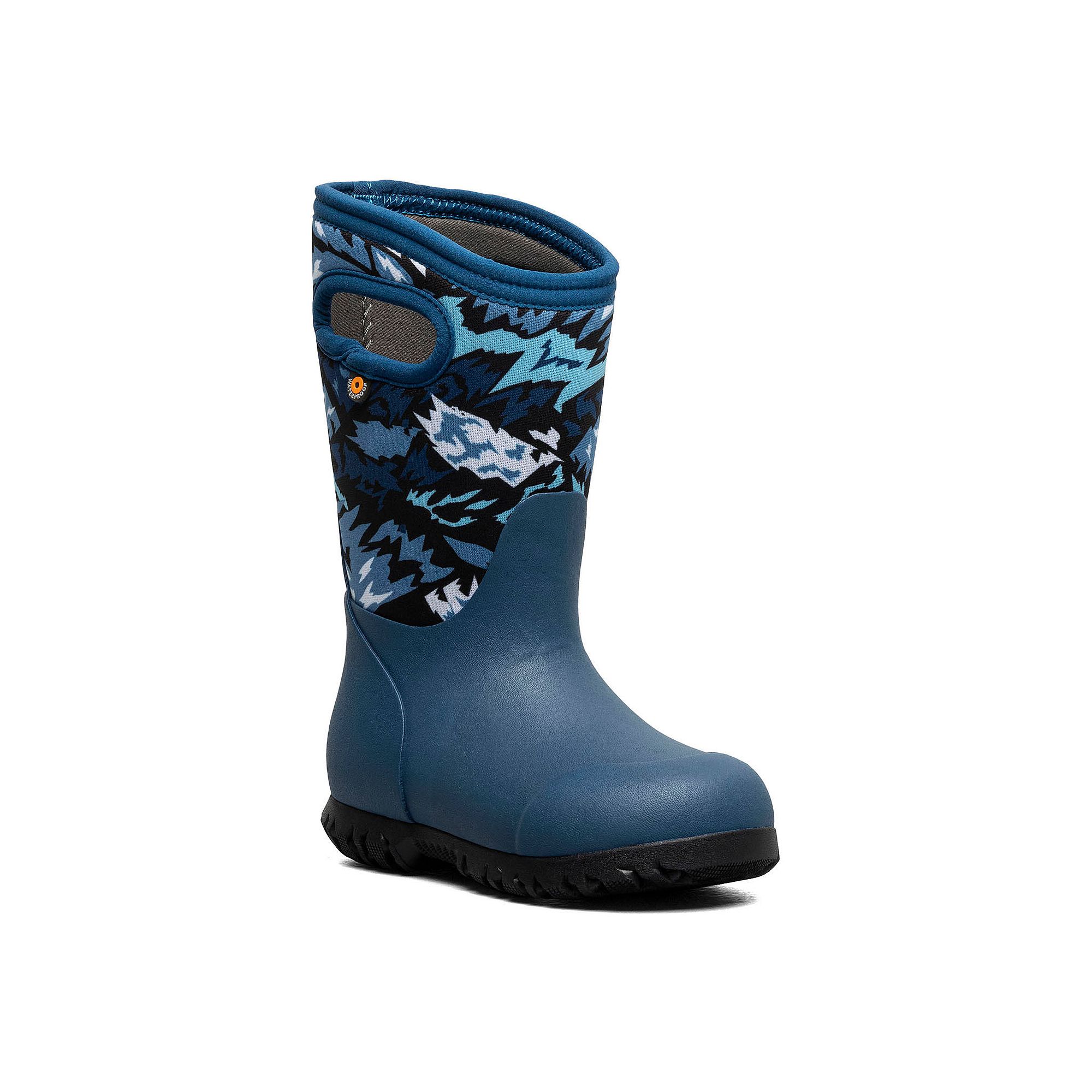 Bogs York Kids Waterproof Rain Boots, Boys, Size: 4, Winter Mountain