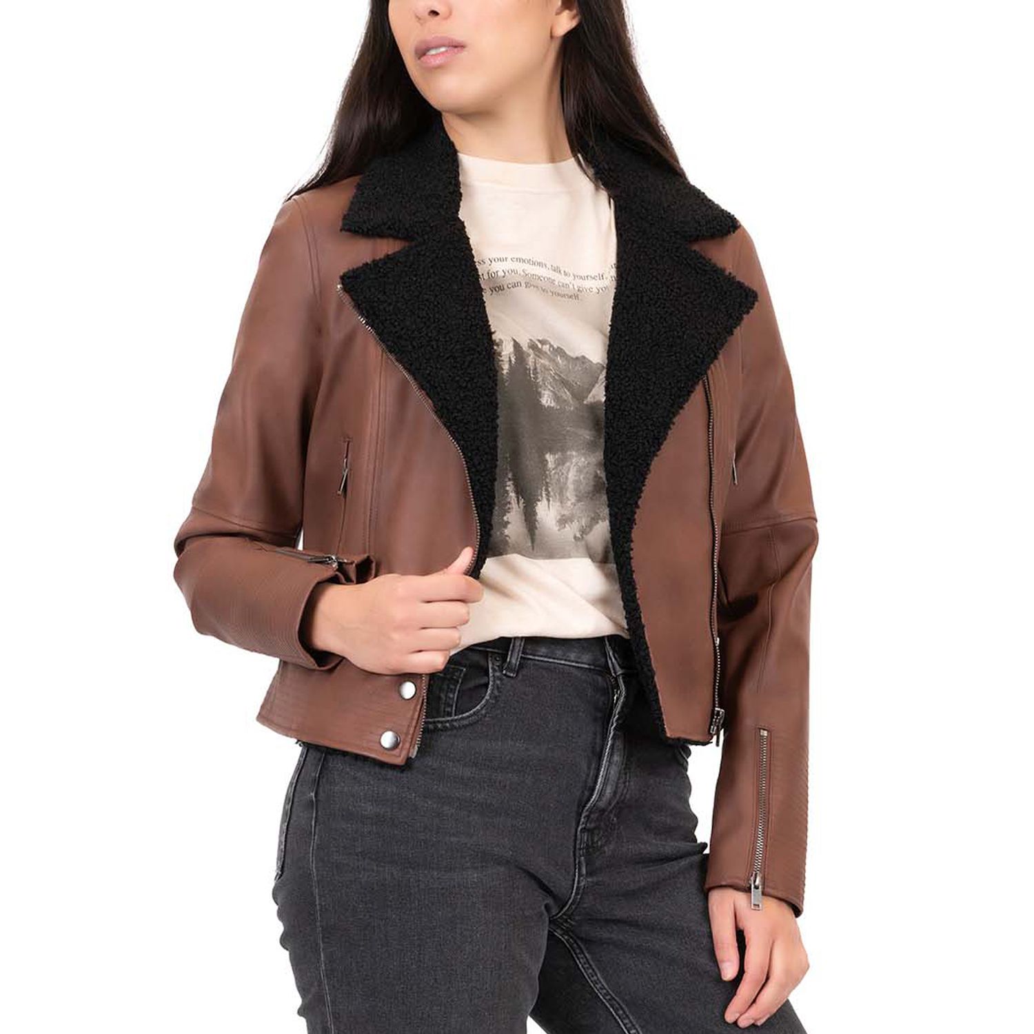 Kohl's levi's faux leather on sale jacket