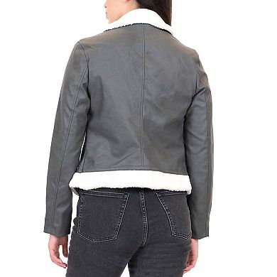 Junior's Coffee Shop Faux Leather Moto Jacket