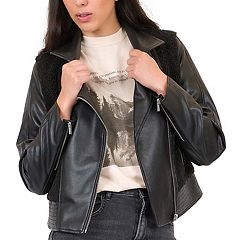 Quilted Faux Leather Bomber Jacket – CoffeeShop Coats