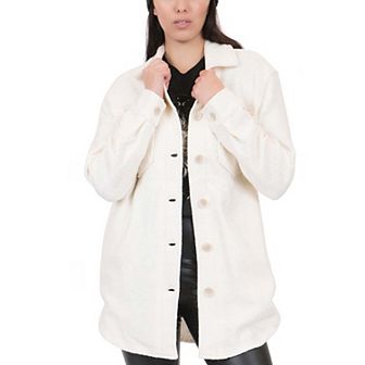 Junior's Coffee Shop Faux Wool Shacket