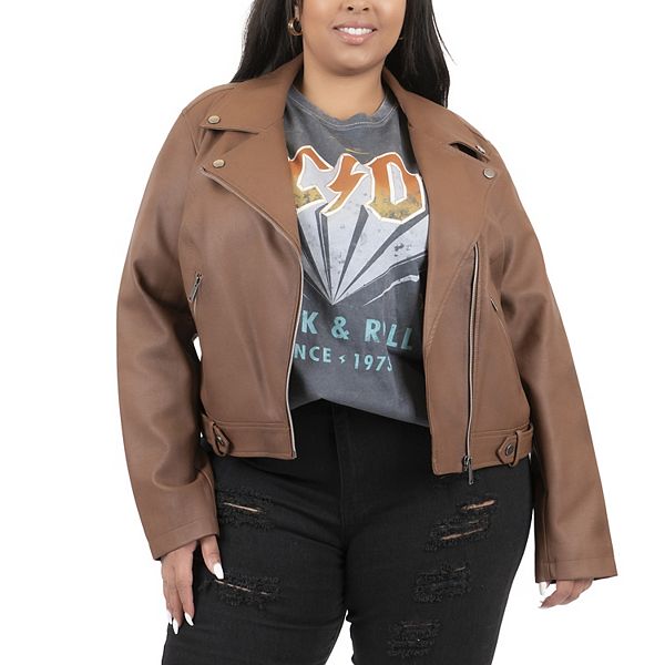 Kohls womens faux leather on sale jacket