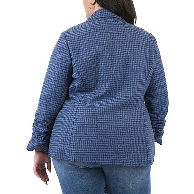 Plus Size Junior's Coffee Shop Faux Wool Blazer