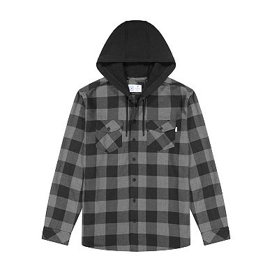 Hurley Men's Plaid Hooded Flannel Shirt