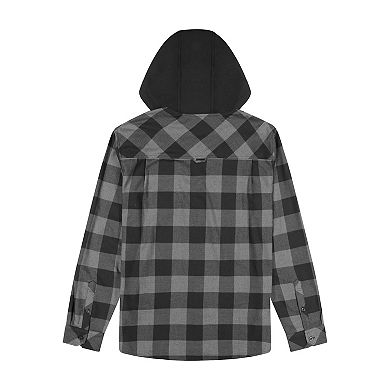 Hurley Men's Plaid Hooded Flannel Shirt