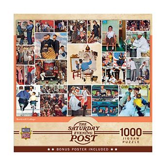 Masterpieces Puzzles 1000 pc The Saturday Evening Post Norman Rockwell Collage Puzzle