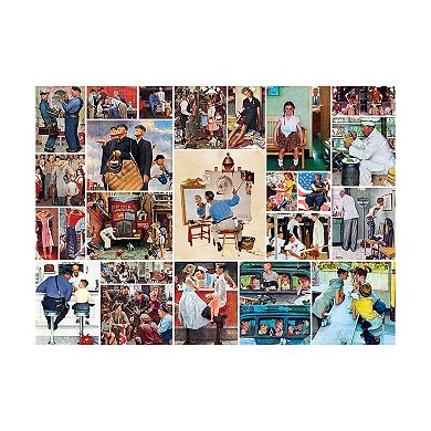 Masterpieces Puzzles 1000-Piece The Saturday Evening Post Norman Rockwell Collage Puzzle