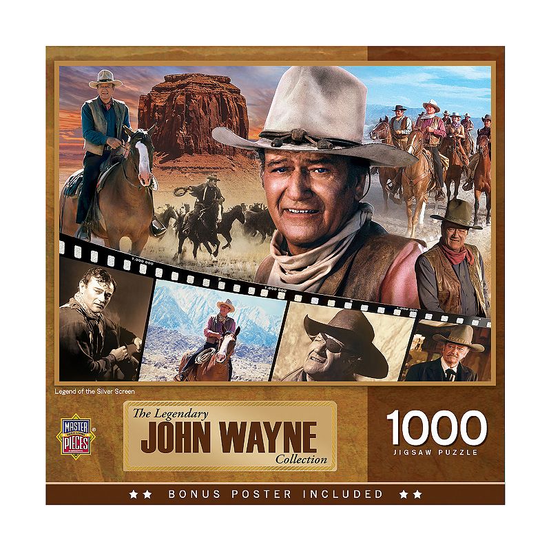 Masterpieces Puzzles John Wayne Legend of the Silver Screen 1000-Piece Puzz