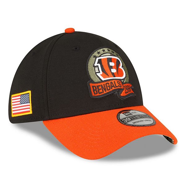 New Era Men's Cincinnati Bengals Top Visor 39Thirty Black Stretch