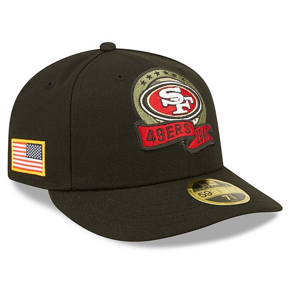 Men's New Era Black San Francisco 49ers 2022 Salute To Service Low Profile  59FIFTY Fitted Hat