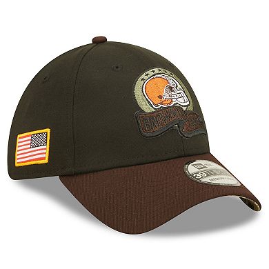 Men's New Era Black/Brown Cleveland Browns 2022 Salute To Service 39THIRTY Flex Hat