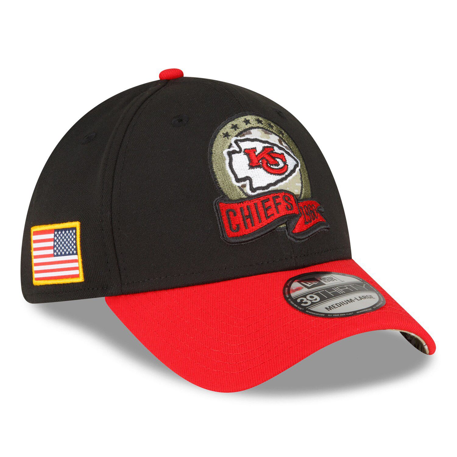 Mitchell & Ness Youth Kansas City Chiefs Red Champ Stack Flat Brim Snapback Hat