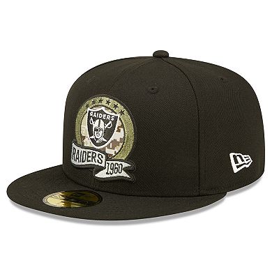 Men's New Era Black Las Vegas Raiders 2022 Salute To Service 59FIFTY ...