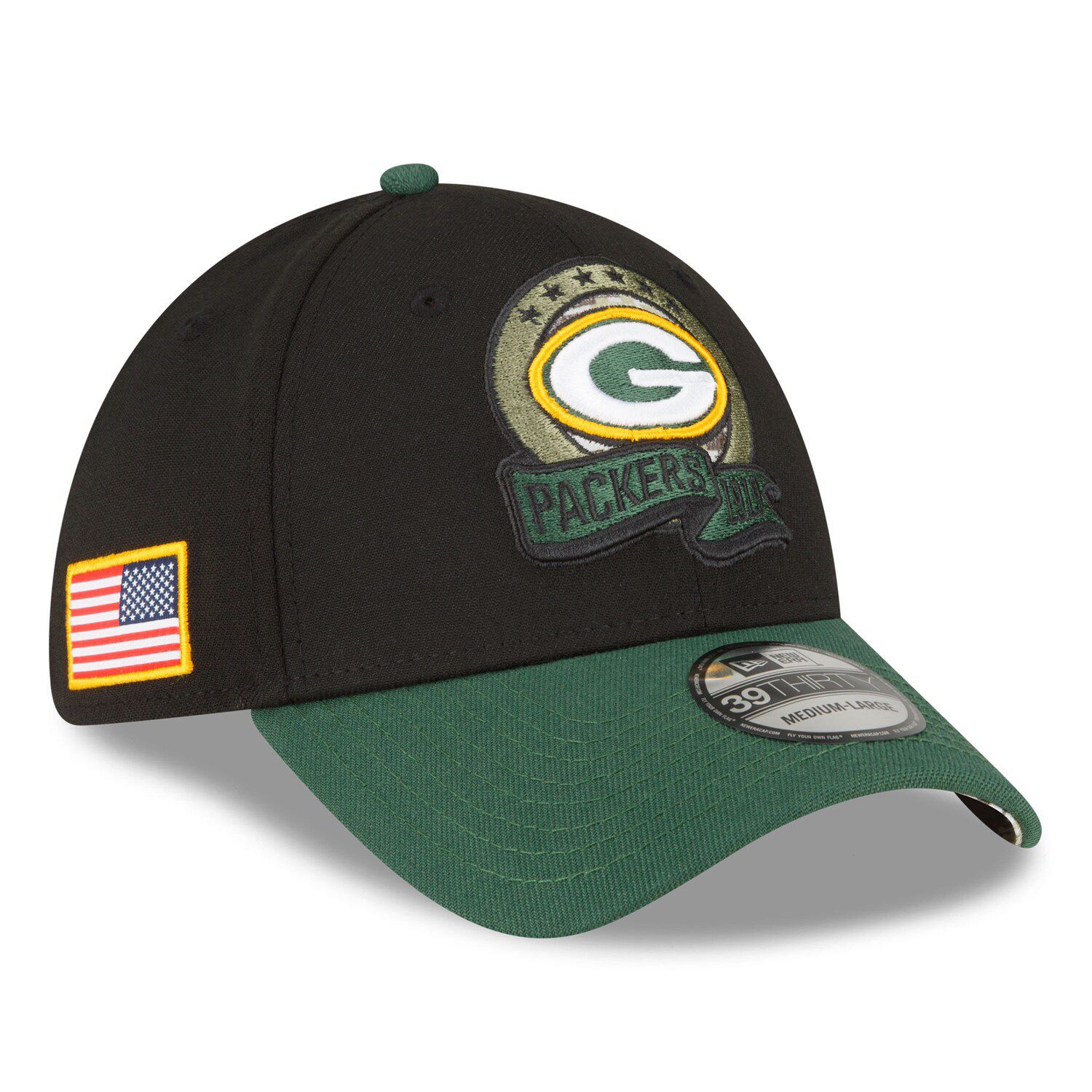 Green Bay Packers Hat Green NFL 22 Sideline Ink Snapback