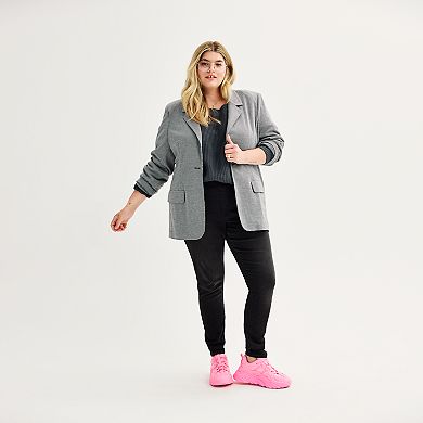 Juniors' Plus Size SO® Waffle Cable Pullover Sweater