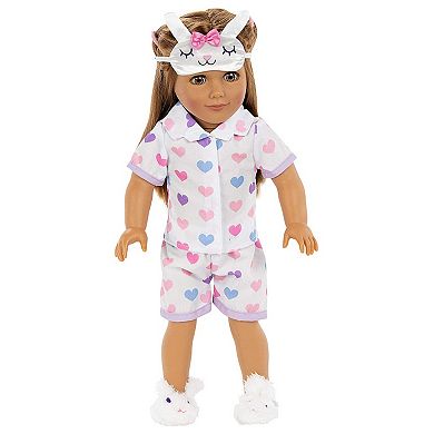 Playtime by Eimmie 18 Inch Allie Doll with Outfit, Carrying Case, and Pajamas