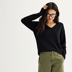 Kohls womens black on sale sweater