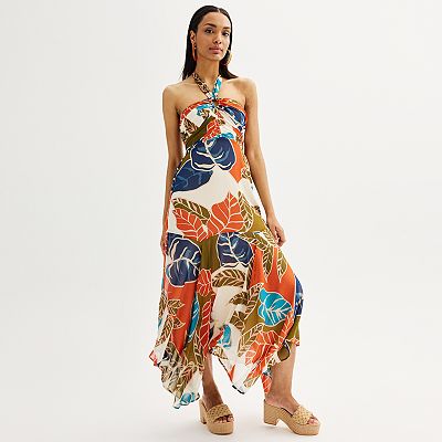 halter maxi long dress Boho Bliss Patchwork Halter Maxi Dress 3X main image 1