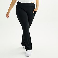 ODODOS CrossOver Waist Yoga Pants Leggings with Pockets No See-Thru  Charcoal XL
