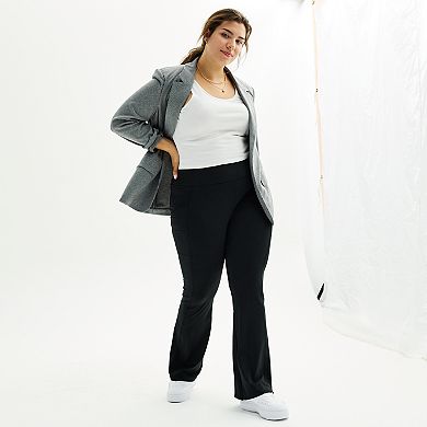 Juniors' Plus Size SO® Sporty Yoga Flare Leggings