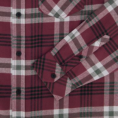 Hurley Men's Plaid Button-Up Flannel Shirt