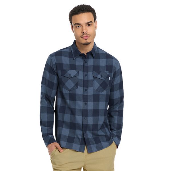 Hurley Men's Plaid Button-Up Flannel Shirt