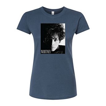 Juniors' Whitney Houston Portrait Fitted Tee