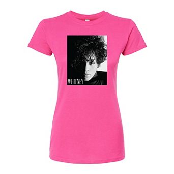 Juniors' Whitney Houston Portrait Fitted Tee