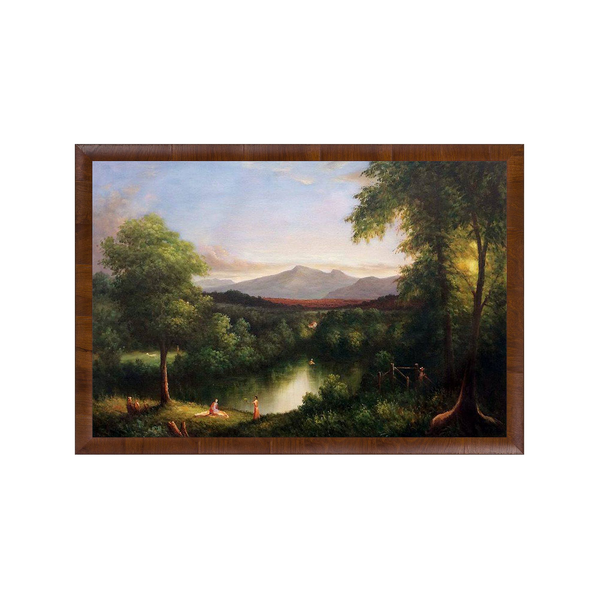 La Pastiche View on the Catskill Early Autumn Framed Wall Art, Multi