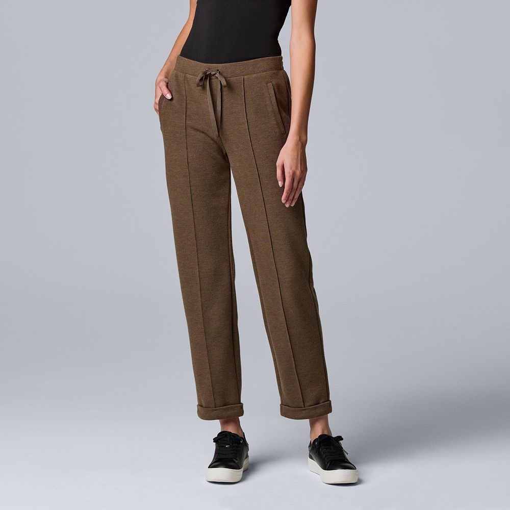 Threaded Pear Vera Raw Edge Half Buttons Pullover and Jogger Pants Set
