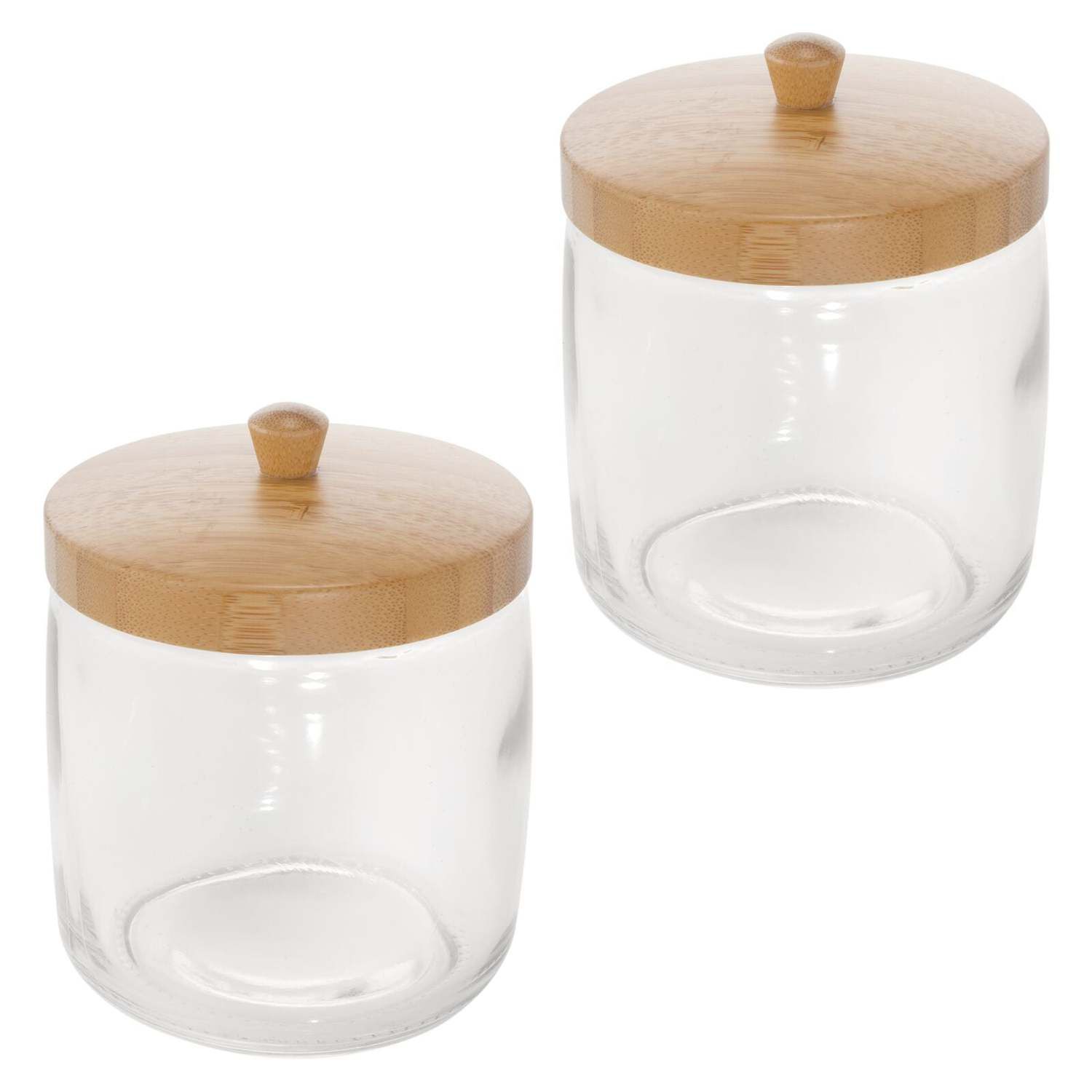 mDesign Acrylic Kitchen Apothecary Airtight Canister Jar, Set of 4