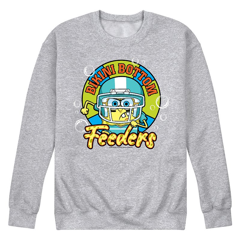 Men's SpongeBob SquarePants Bikini Bottom Sweatshirt, Size: Medium, Gray