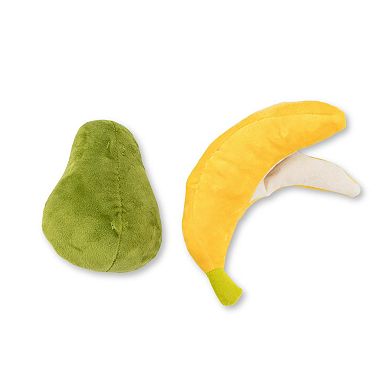 Avocado & Banana Squeaker Dog Chew Toy Gift Set