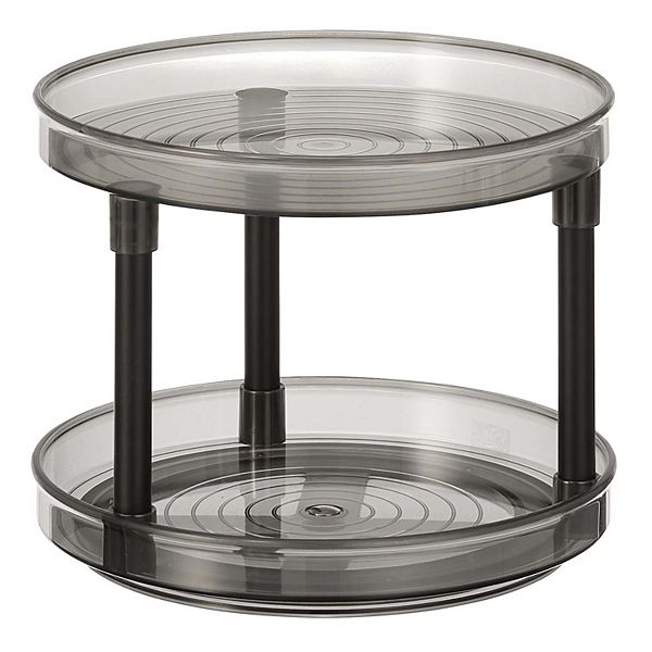 mDesign Spinning 2Tier Lazy Susan Turntable Storage Tower for Bathroom