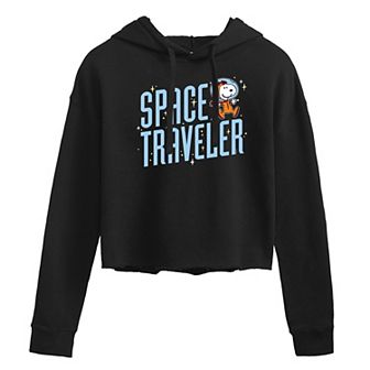 Juniors' Peanuts Space Traveler Cropped Hoodie