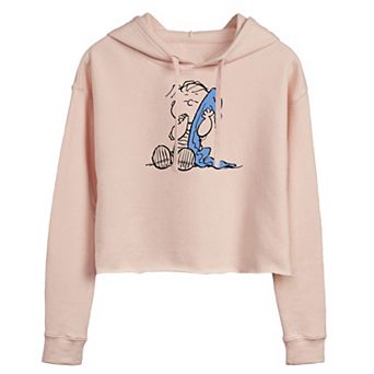 Juniors' Peanuts Linus Blanket Cropped Hoodie