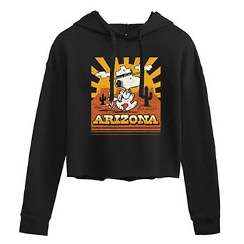 Juniors' Peanuts Snoopy Arizona Desert Cropped Hoodie