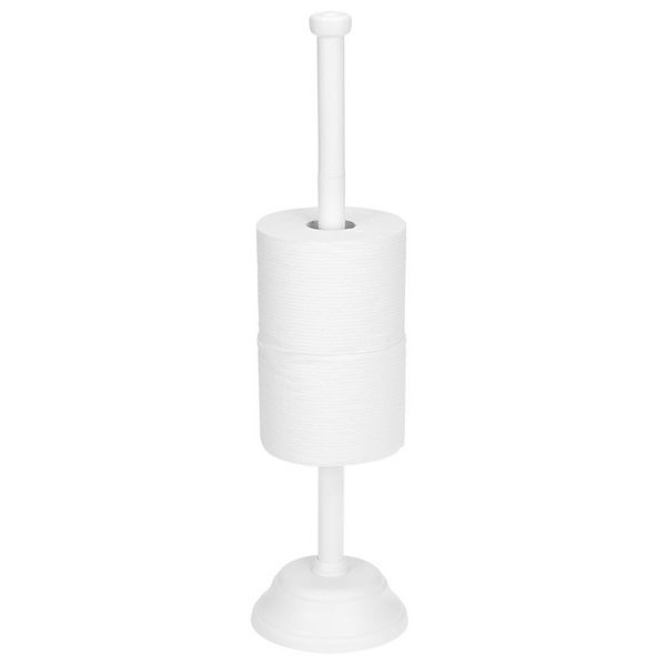 mDesign Vertical Toilet Paper Roll Holder Stand, 3 Rolls