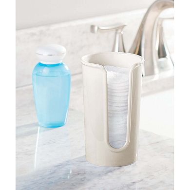 mDesign Small Plastic Disposable Paper Rinsing Cup Dispenser, 2 Pack, Dark Gray