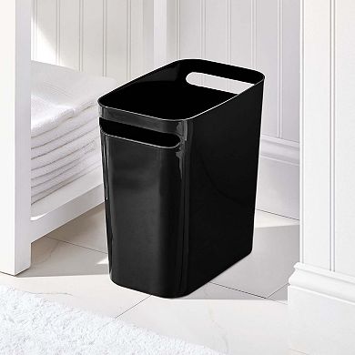 mDesign Plastic Rectangular 2.5 Gallon Trash Can  - 2 Pack