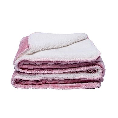 Family Textured Luxury Sherpa Pet Blankets (50" x 60") - Baby Pink