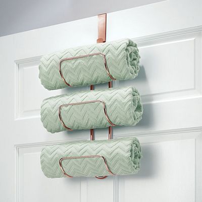 Mdesign metal over shower door towel bar rack for bathroom hotsell