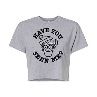Juniors' Where's Waldo Seen Me Cropped Tee