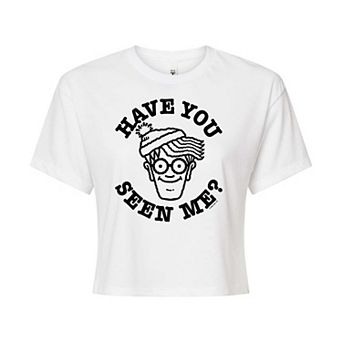 Juniors' Where's Waldo Seen Me Cropped Tee