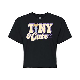 Juniors' Polly Pocket Tiny And Cute Cropped Tee