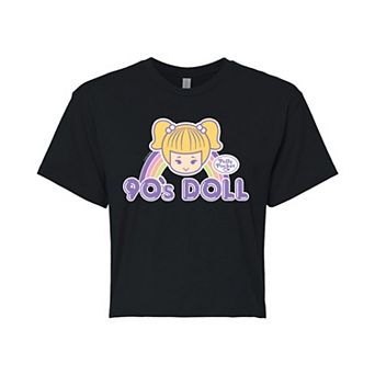 Juniors' Polly Pocket 90s Doll Cropped Tee