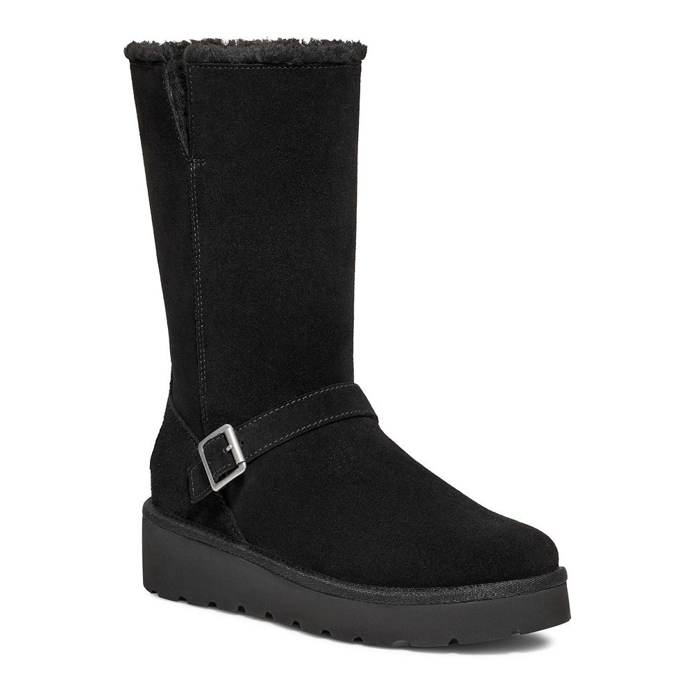 Koolaburra By Ugg Kinslei Black Suede Winter Snow Mid Calf 2024 Boot 1096443 Size 4