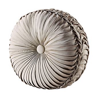 Five Queens Court Antonia Sand Tufted Round Decorative Throw Pillow