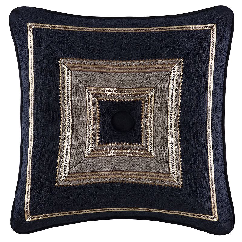 Five Queens Court Brooke Black 18 Square Decorative Throw Pillow, Fits A