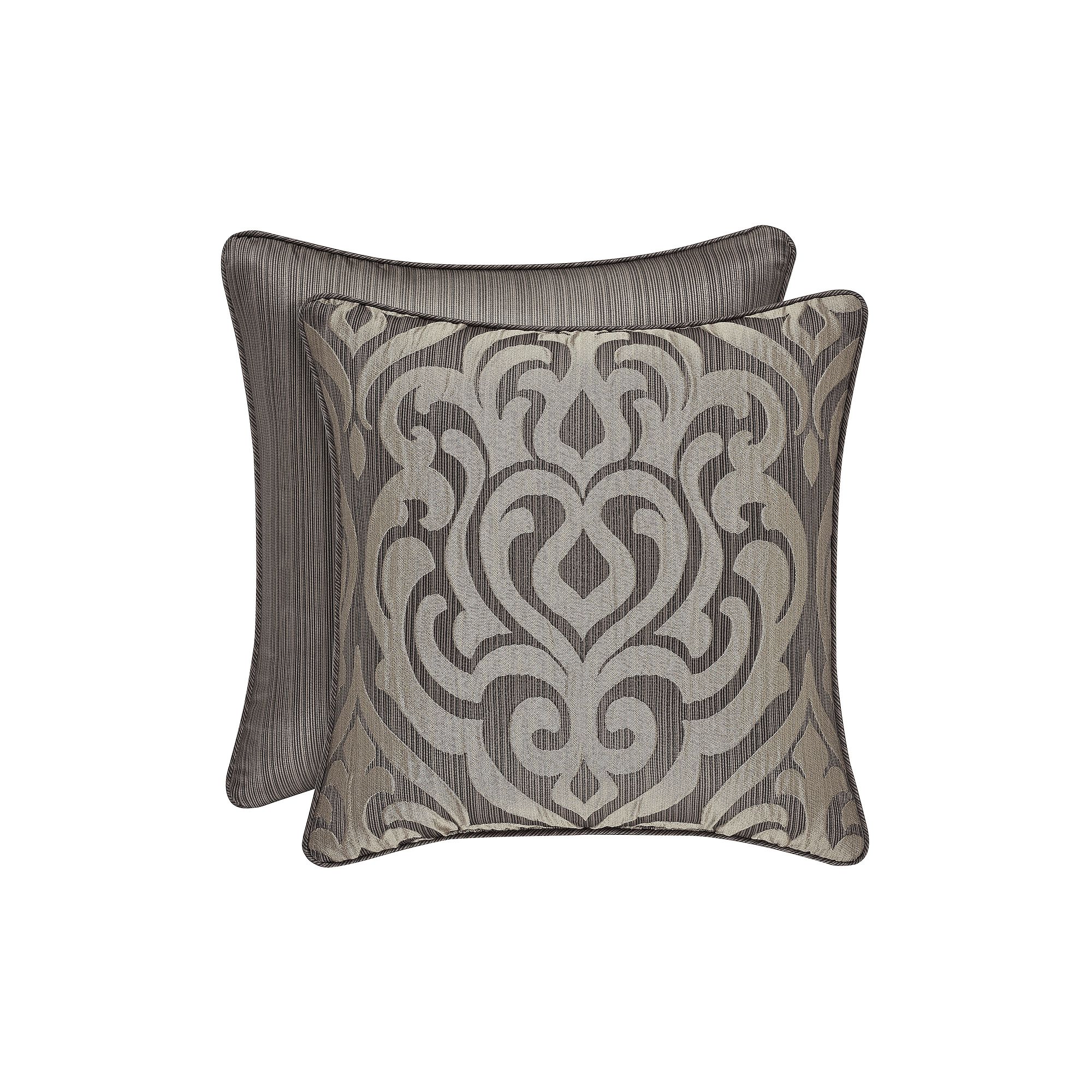 Five Queens Court Antonia Mink 18 Square Decorative Throw Pillow, Brown